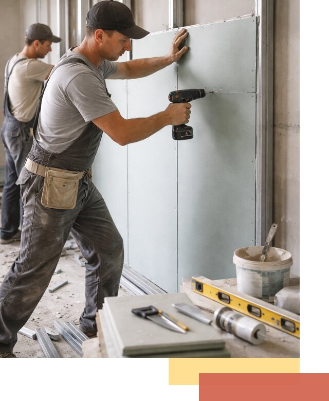 Кладка влагостойких перегородок ПГП в Дедовске