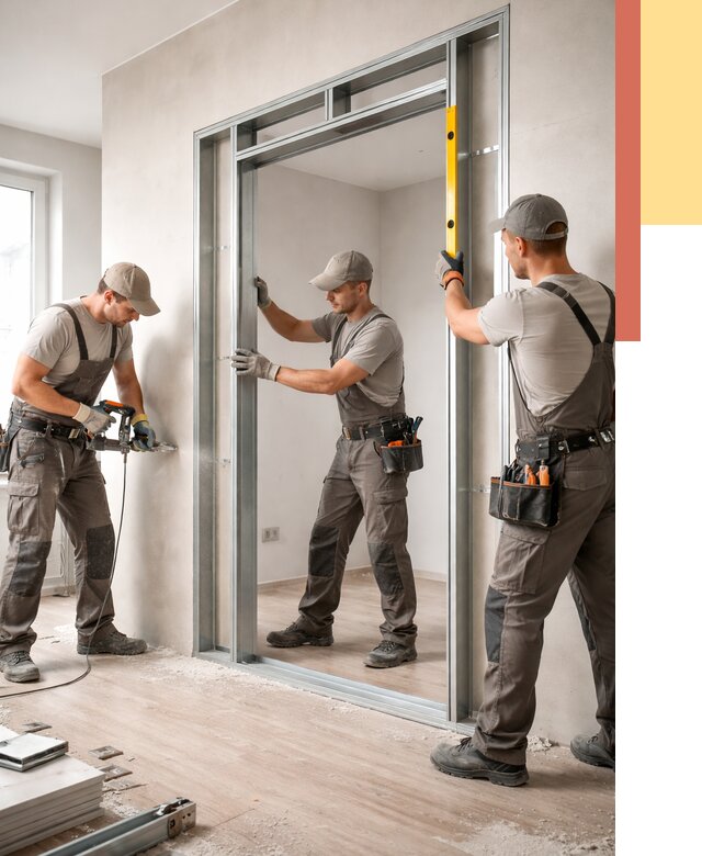 Устройство дверного проема в перегородке в Дедовске от 4948 руб. под ключ | ОТДЕЛОЧНИК-Ддв