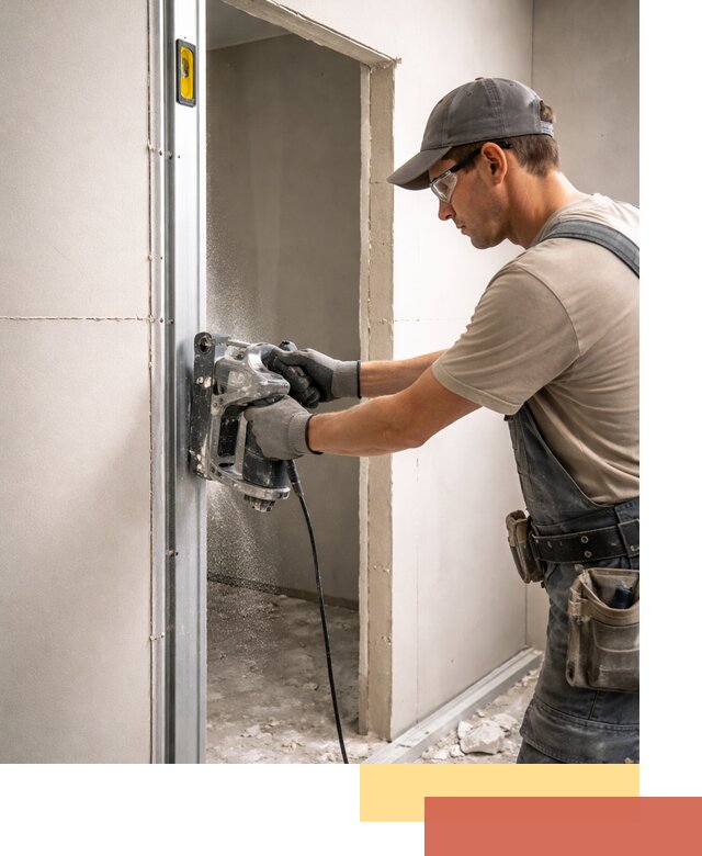 Устройство дверного проема в перегородке в Дедовске