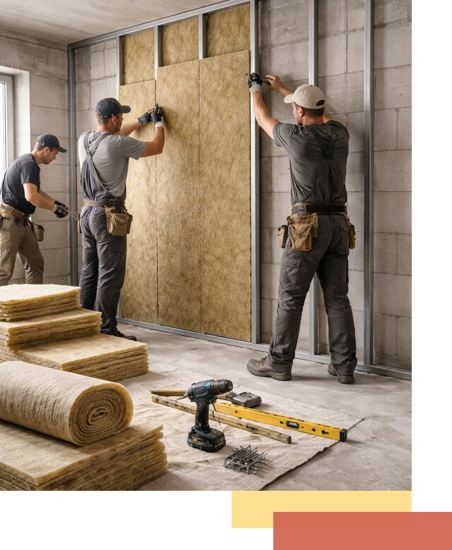 Шумоизоляция перегородок из блоков в Дедовске — монтаж и защита шумоизоляцией