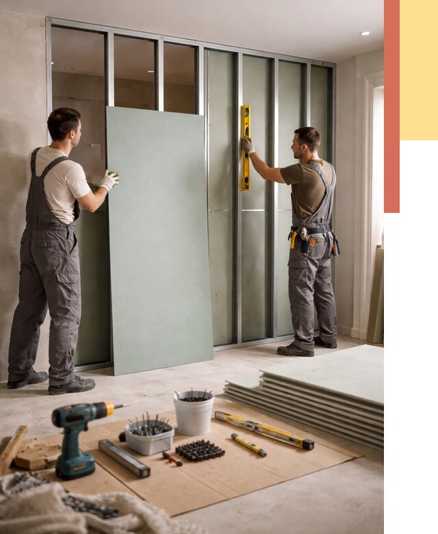 Перегородка из влагостойкого гипсокартона в Дедовске от 5278 руб. — монтаж под ключ | ОТДЕЛОЧНИК-Ддв