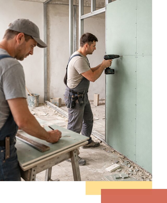 Перегородки из влагостойкого гипсокартона под ключ в Дедовске