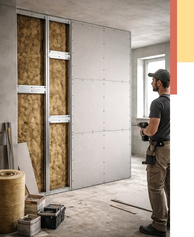 Усиленная перегородка под навеску в Дедовске от 14074 руб. — монтаж под ключ | ОТДЕЛОЧНИК-Ддв