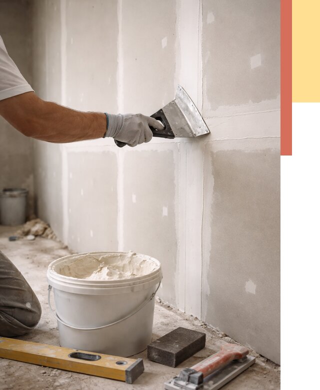 Шпаклевка перегородок из гипсокартона в Дедовске от 2749 руб. — услуги ОТДЕЛОЧНИК-Ддв