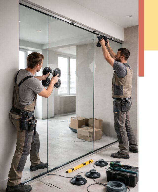 Монтаж стеклянных перегородок в Дедовске от 7147 руб. | ОТДЕЛОЧНИК-Ддв