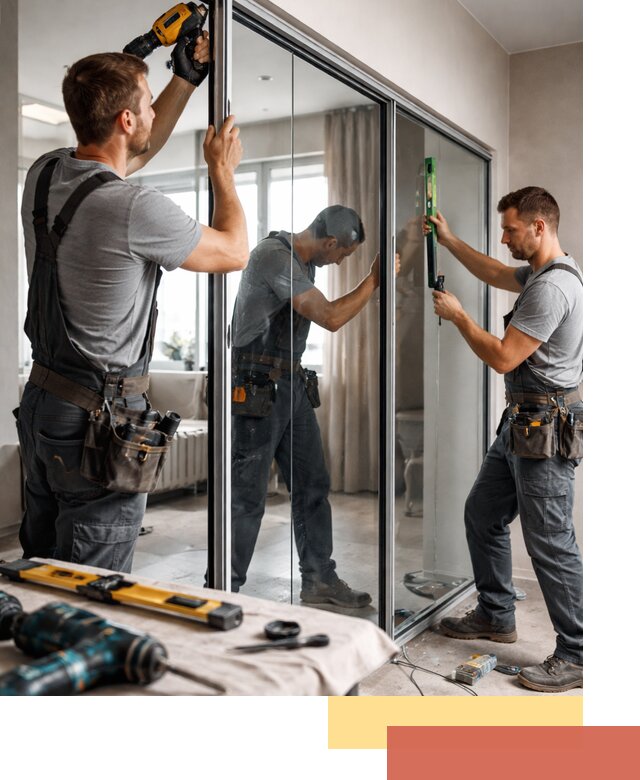 Каркасные стеклянные перегородки под ключ в Дедовске