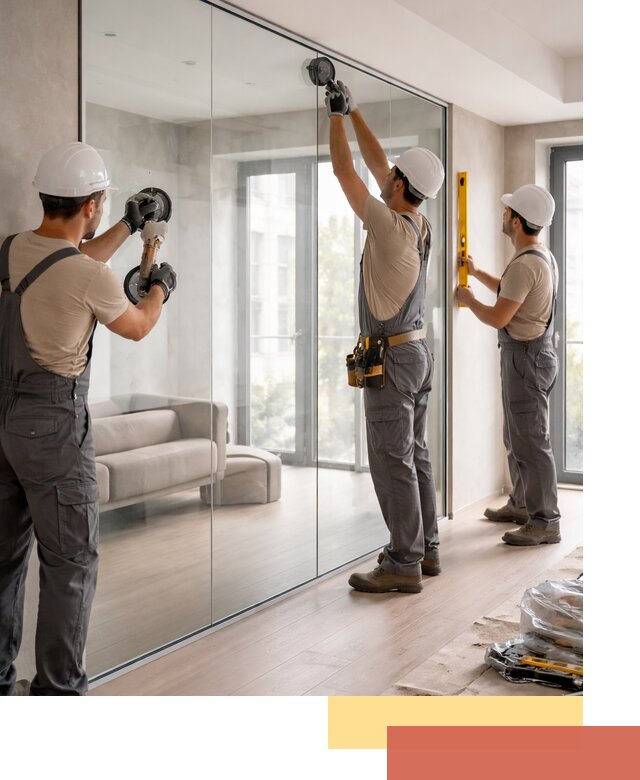 Перегородки из закаленного стекла в Дедовске для офисов и квартир