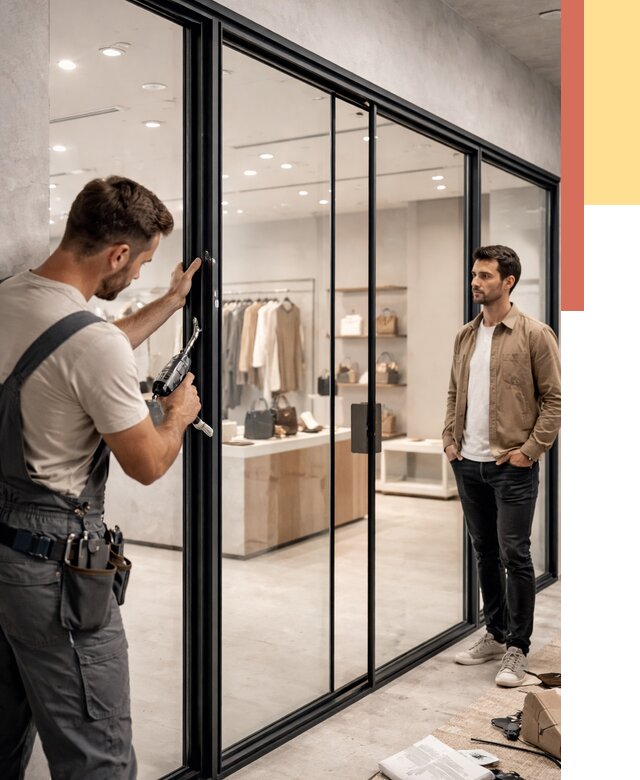 Стеклянные перегородки для магазинов в Дедовске от 9016 руб. под ключ | ОТДЕЛОЧНИК-Ддв