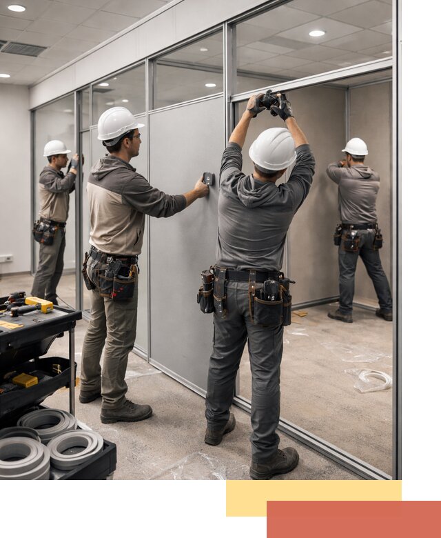 Мобильные офисные перегородки под ключ в Дедовске