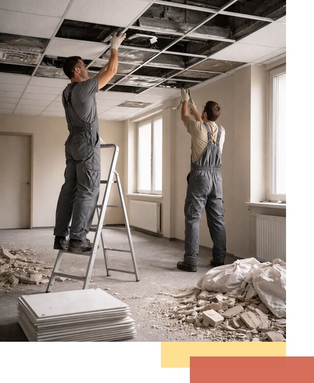 Демонтаж потолков Армстронг профессионально в Дедовске