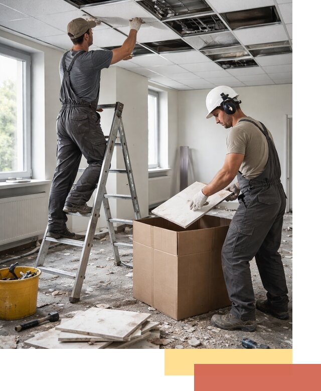 Демонтаж потолочной плитки в Дедовске быстро и аккуратно