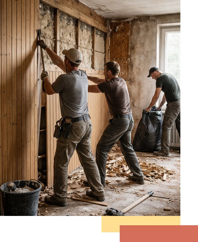 Демонтаж вагонки и вывоз материалов в Дедовске