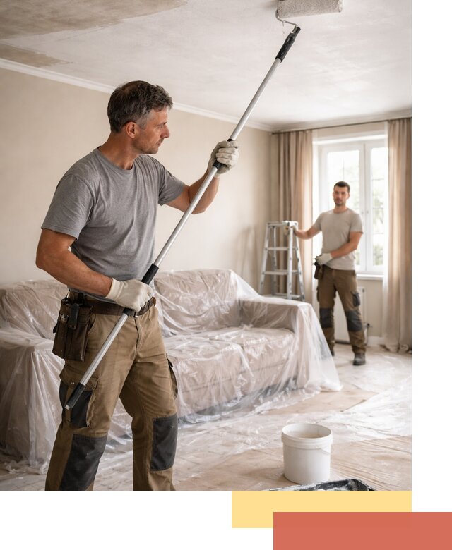 Грунтовка потолка в Дедовске — подготовка под покраску и отделку