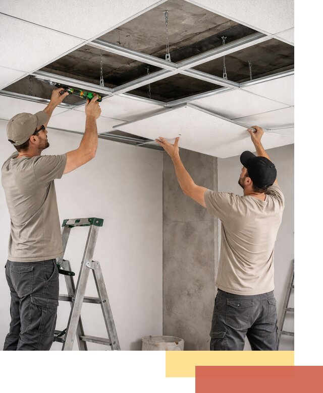 Монтаж потолка Армстронг под ключ в Дедовске