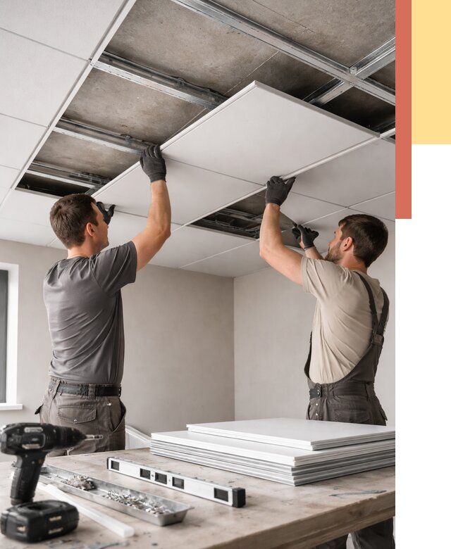 Монтаж кассетного потолка в Дедовске от 4948 руб/м2 — установка и сборка | ОТДЕЛОЧНИК-Ддв