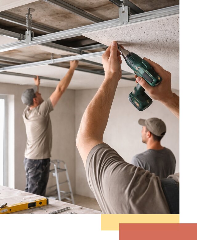 Монтаж акустического потолка в Дедовске под ключ