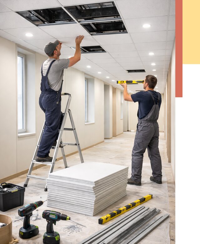 Ремонт потолка Армстронг в Дедовске от 4948 руб. — быстро и недорого | ОТДЕЛОЧНИК-Ддв