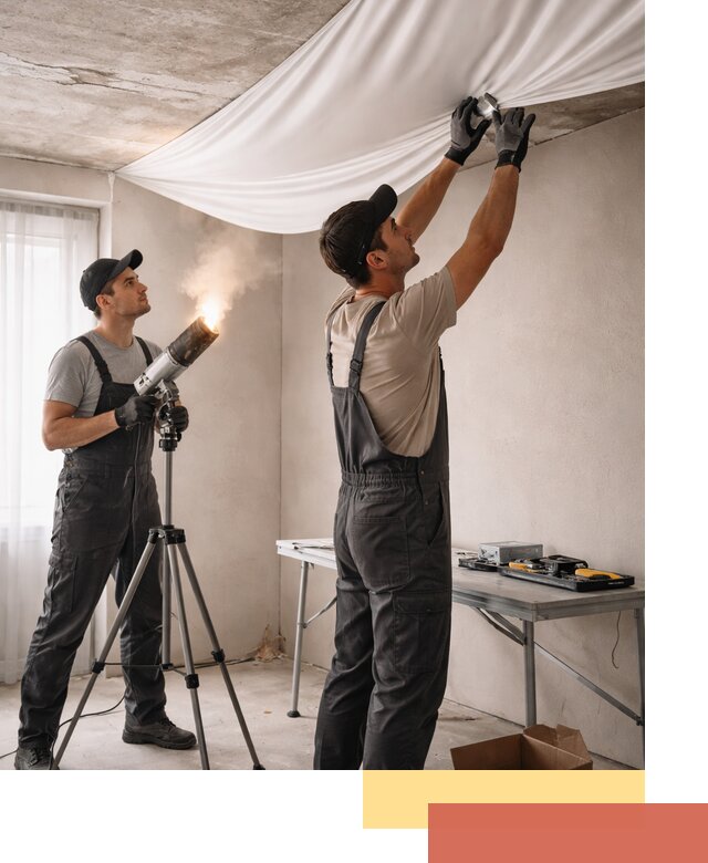 Установка натяжного потолка под ключ в Дедовске