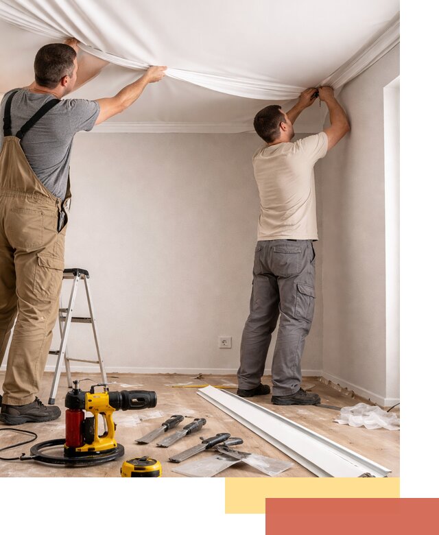 Монтаж ПВХ натяжного потолка в Дедовске качественно и быстро