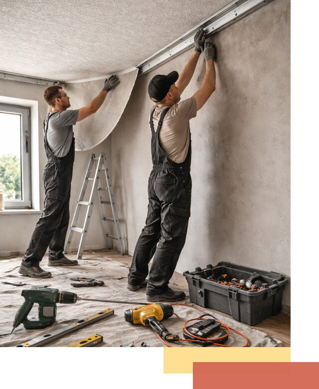 Монтаж фактурного натяжного потолка в Дедовске качественно и быстро