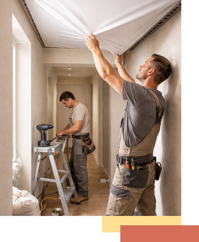 Монтаж натяжного потолка в прихожей в Дедовске