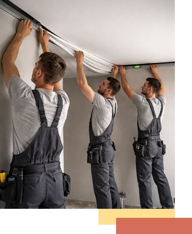 Теневые натяжные потолки в Дедовске: монтаж и отделка быстро и качественно