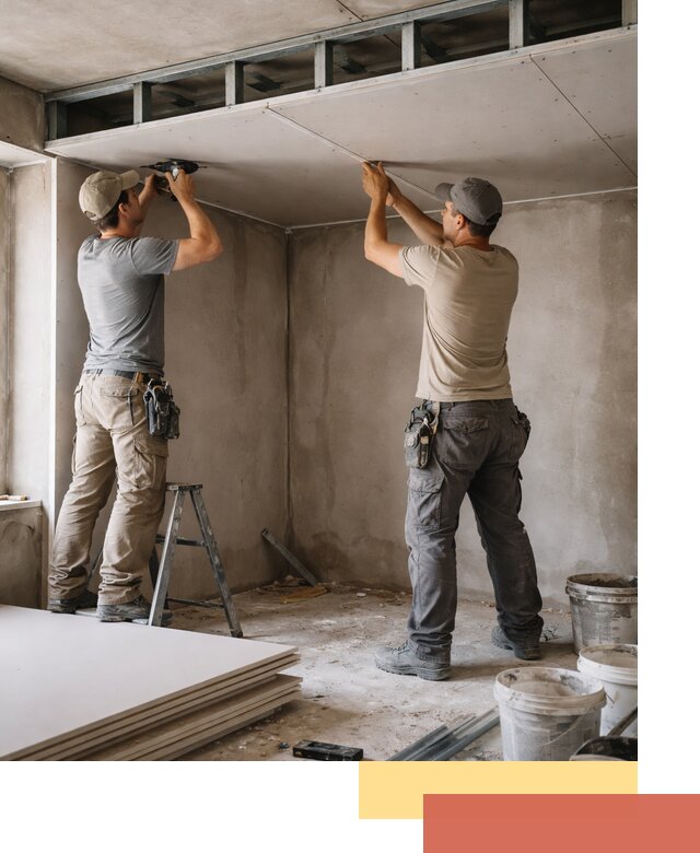 Короб из гипсокартона на потолке под ключ в Дедовске