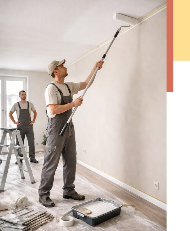 Покраска потолка из гипсокартона в Дедовске от 4948 руб./м2 — услуги под ключ | ОТДЕЛОЧНИК-Ддв