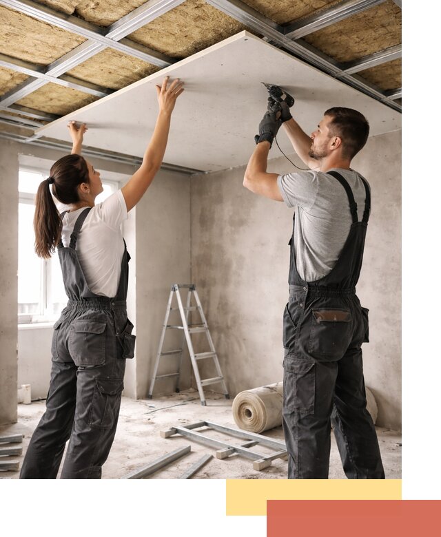 Звукоизоляция потолка из ГКЛ в Дедовске профессионально и надежно