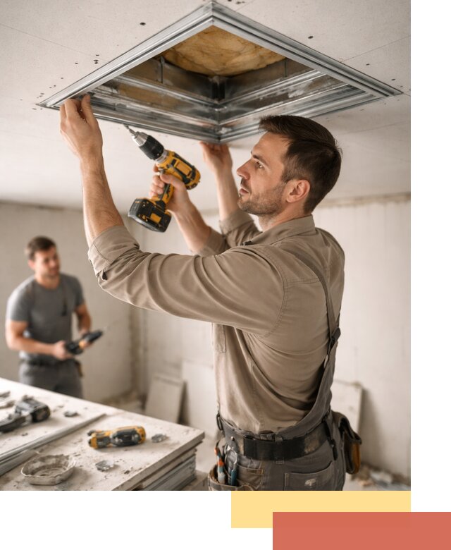 Монтаж люка в потолок из ГКЛ в Дедовске