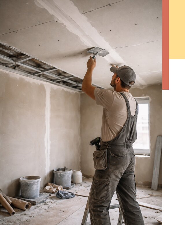 Ремонт потолка из гипсокартона в Дедовске от 715 руб./м² — быстро и недорого | ОТДЕЛОЧНИК-Ддв