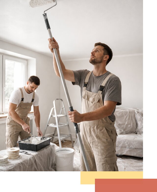 Покраска потолка водоэмульсионной краской в Дедовске