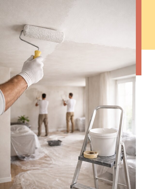 Покраска потолка акриловой краской в Дедовске от 2749 руб. | ОТДЕЛОЧНИК-Ддв