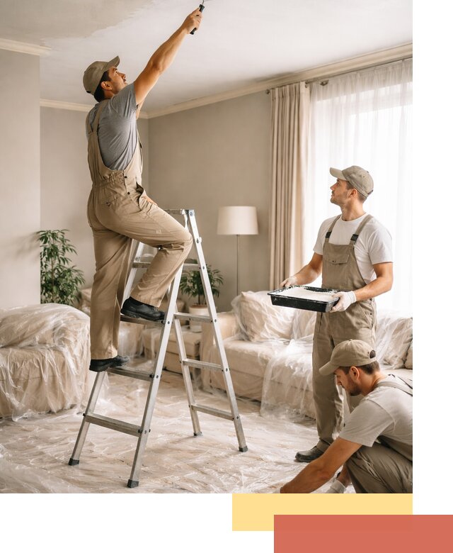 Покраска потолков акриловой краской в Дедовске качественно и быстро