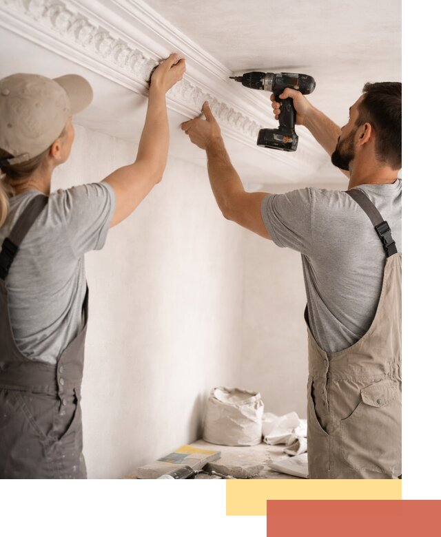 Профессиональный монтаж лепнины на потолок в Дедовске