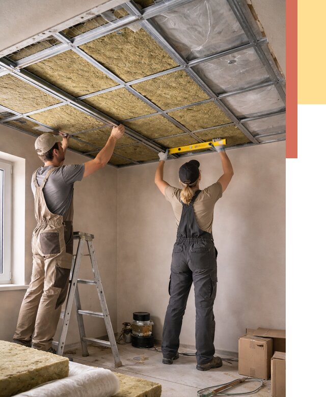 Шумоизоляция потолка в Дедовске от 1374 руб. под ключ — услуги ОТДЕЛОЧНИК-Ддв