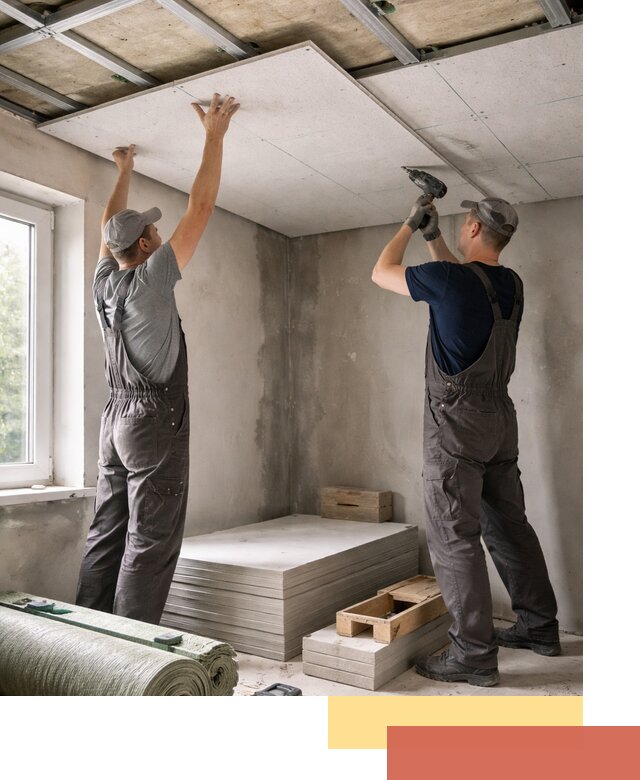 Шумоизоляция потолка панелями ЗИПС в Дедовске